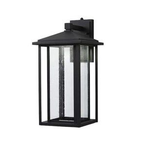 Home Decorators Collection Mauvo Canyon Modern 1-Light Black Outdoor Wall Sconce